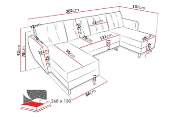Ilzarbe Bäddsoffa - Grön - Möbler - Soffa - Sammetssoffa