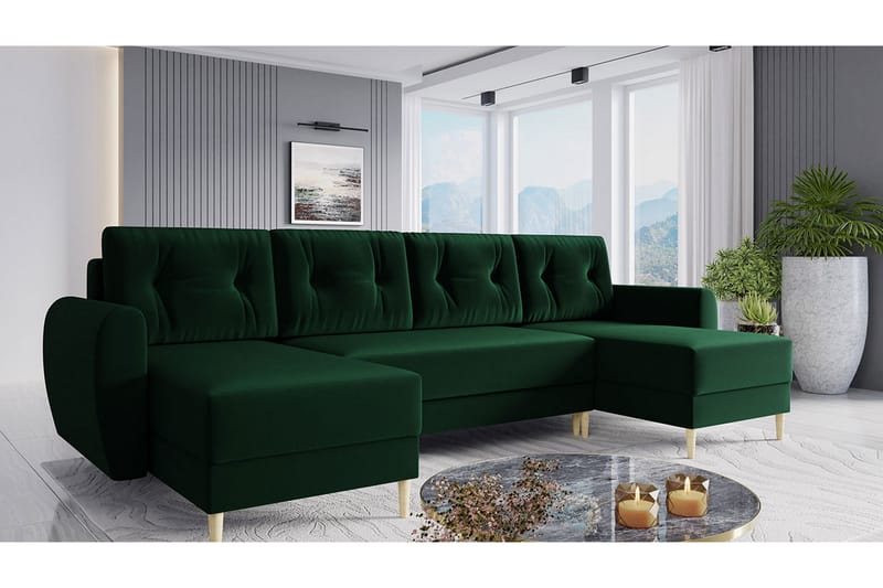 Ilzarbe Bäddsoffa - Grön - Möbler - Soffa - Sammetssoffa