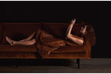 Lissbon 3-sits Sammetssoffa - Rost - Möbler - Soffa - Sammetssoffa