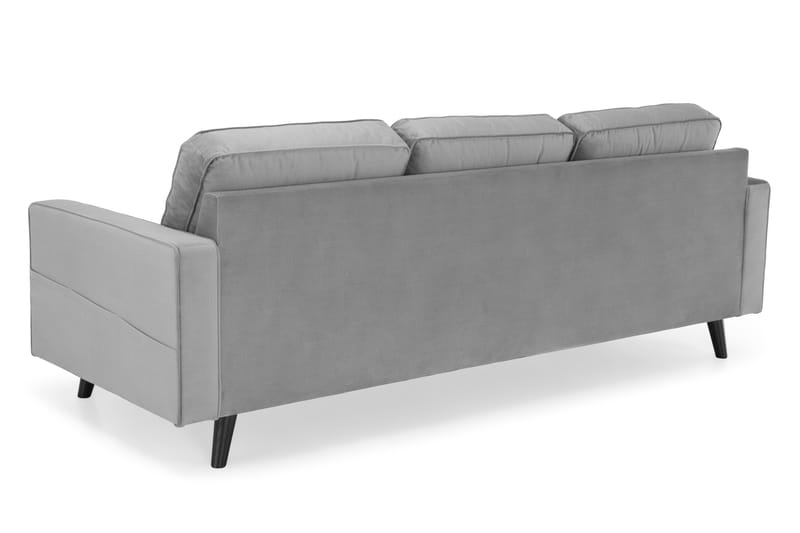 Monroe 4-sits Sammetssoffa - Ljusgrå - Möbler - Soffa - Sammetssoffa
