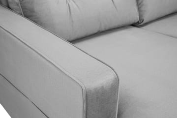 Monroe 4-sits Sammetssoffa - Ljusgrå - Möbler - Soffa - Sammetssoffa