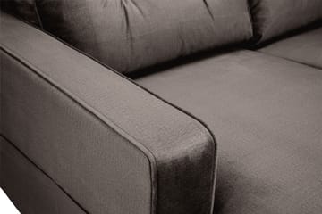 Monroe 6-sits Högervänd U-formad Large Soffa med Divan och Schäslong i Sammet - Brun - Möbler - Soffa - Sammetssoffa