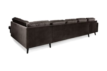 Monroe 6-sits Högervänd U-formad Large Soffa med Divan och Schäslong i Sammet - Brun - Möbler - Soffa - Sammetssoffa