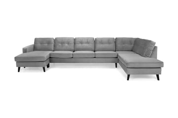 Monroe 6-sits Högervänd U-formad Soffa med Divan och Schäslong i Sammet
