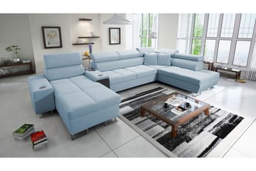 Morenia 3-sits Bäddsoffa Höger - Blå - Möbler - Soffa - Sammetssoffa