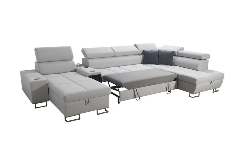 Morenia 3-sits Bäddsoffa Höger - Blå - Möbler - Soffa - Sammetssoffa