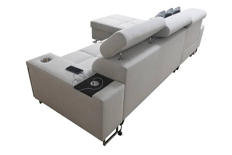 Morenia 3-sits Bäddsoffa Höger - Rosa - Möbler - Soffa - Sammetssoffa