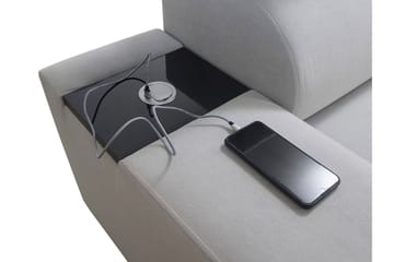 Morenia 4-sits Bäddsoffa Vänster - Vit - Möbler - Soffa - Sammetssoffa