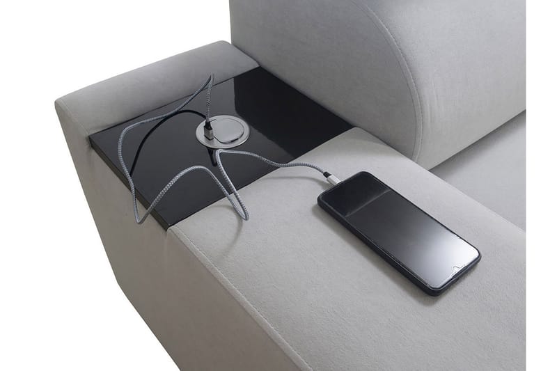 Morenia 4-sits Bäddsoffa Vänster - Vit - Möbler - Soffa - Sammetssoffa