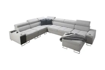 Morenia 4-sits Bäddsoffa Vänster - Vit - Möbler - Soffa - Sammetssoffa