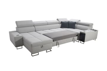 Morenia 4-sits Hörnbäddsoffa Vänster - Vit - Möbler - Soffa - Sammetssoffa