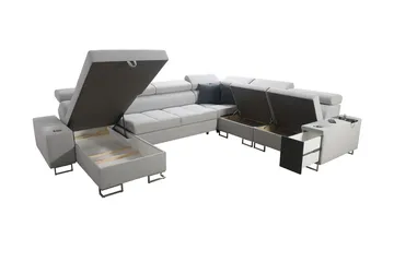 Morenia 4-sits Hörnbäddsoffa Vänster - Vit - Möbler - Soffa - Sammetssoffa