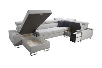 Morenia 4-sits Hörnbäddsoffa Vänster - Vit - Möbler - Soffa - Sammetssoffa