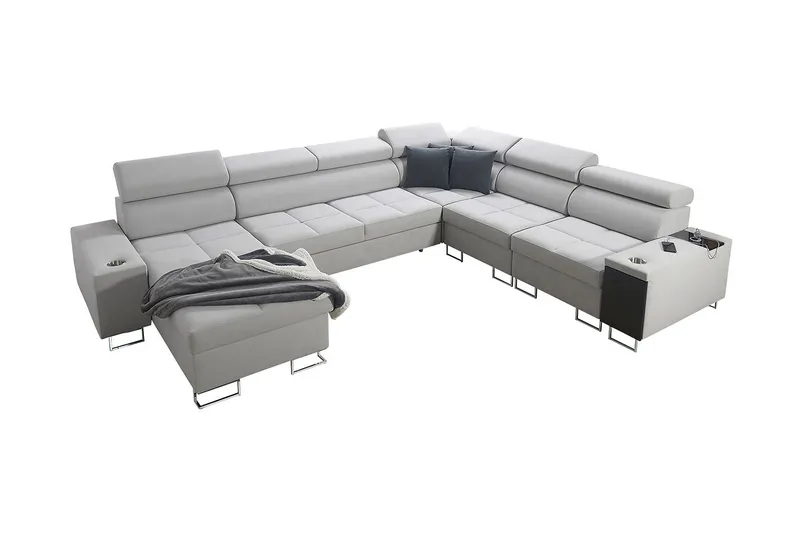 Morenia 4-sits Hörnbäddsoffa Vänster - Vit - Möbler - Soffa - Sammetssoffa