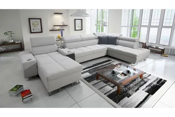 Morenia 6-sits Bäddsoffa - Vit - Möbler - Soffa - Sammetssoffa