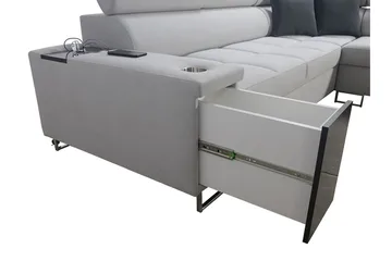 Morenia Bäddsoffa m. Schäslong L-formad - Möbler - Soffa - Sammetssoffa