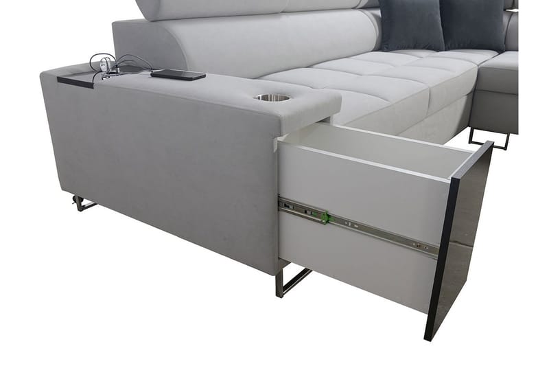 Morenia Bäddsoffa m. Schäslong L-formad - Möbler - Soffa - Sammetssoffa