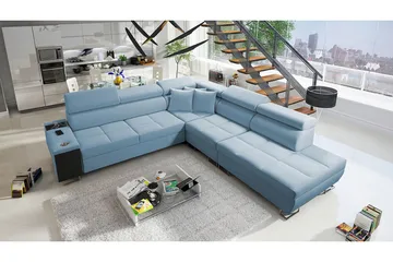 Morenia Bäddsoffa m. Schäslong L-formad - Möbler - Soffa - Sammetssoffa