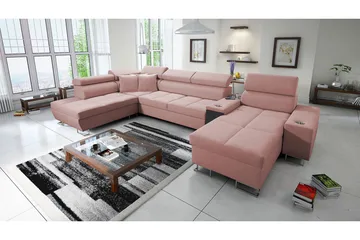 Morenia Bäddsoffa - Rosa - Möbler - Soffa - Sammetssoffa