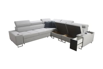 Morenia Hörnbäddsoffa Vänster - Vit - Möbler - Soffa - Sammetssoffa