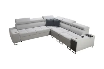 Morenia Hörnbäddsoffa Vänster - Vit - Möbler - Soffa - Sammetssoffa