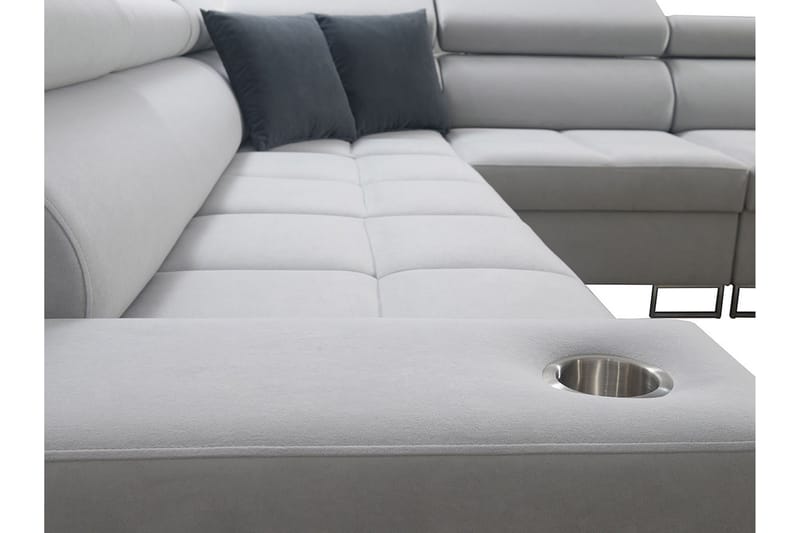 Morenia Hörnbäddsoffa Vänster - Vit - Möbler - Soffa - Sammetssoffa