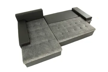 Naoma Bäddbar Hörnsoffa Universal 135x216 cm med Förvaring i Sammet - Blå - Möbler - Soffa - Sammetssoffa