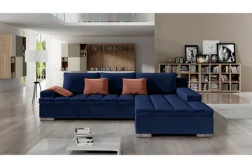 Naoma Bäddsoffa Höger - Blå - Möbler - Soffa - Sammetssoffa