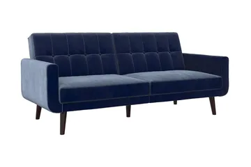 Nola 3-sits Bäddsoffa Sammet/Blå - Dorel Home - Möbler - Soffa - Sammetssoffa