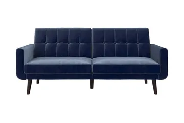 Nola 3-sits Bäddsoffa Sammet/Blå - Dorel Home - Möbler - Soffa - Sammetssoffa