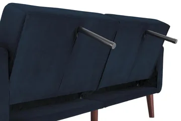 Nola 3-sits Bäddsoffa Sammet/Blå - Dorel Home - Möbler - Soffa - Sammetssoffa