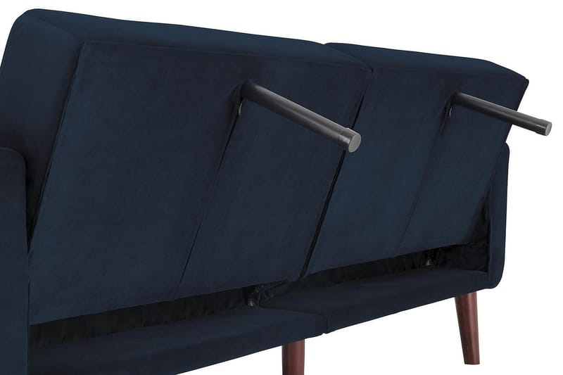 Nola 3-sits Bäddsoffa Sammet/Blå - Dorel Home - Möbler - Soffa - Sammetssoffa