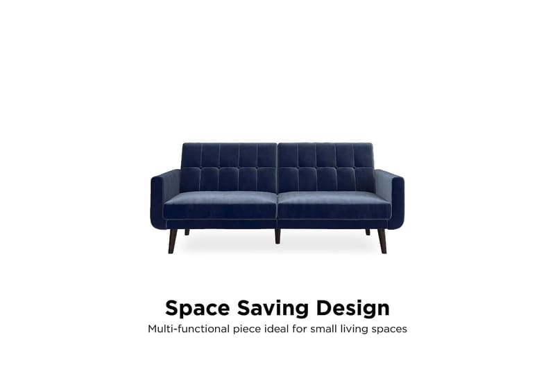 Nola 3-sits Bäddsoffa Sammet/Blå - Dorel Home - Möbler - Soffa - Sammetssoffa