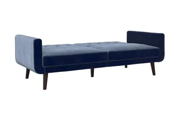 Nola 3-sits Bäddsoffa Sammet/Blå - Dorel Home - Möbler - Soffa - Sammetssoffa