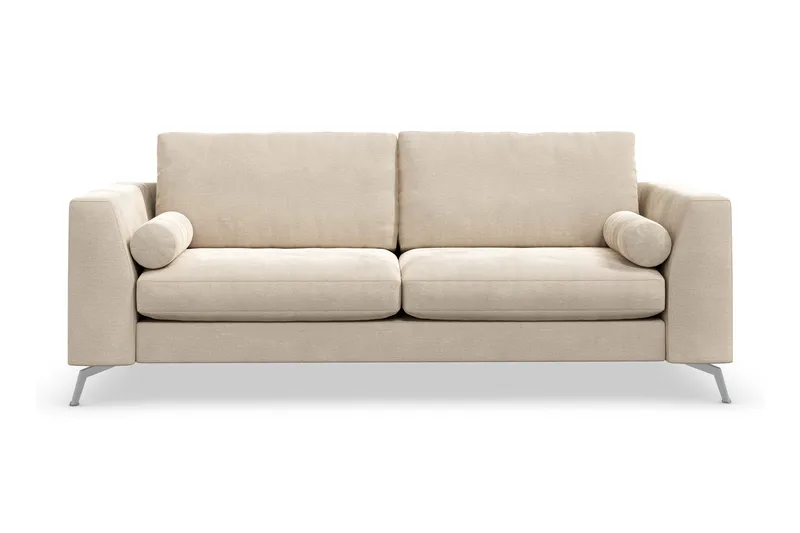 Ocean Lyx 3-sits Sammetssoffa - Beige - Möbler - Soffa - Sammetssoffa