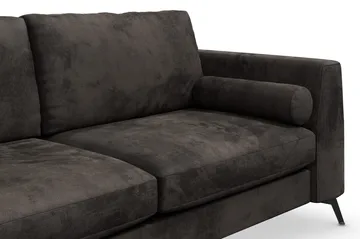 Ocean Lyx 3-sits Soffa - Mörkgrå/Sammet - Möbler - Soffa - Sammetssoffa