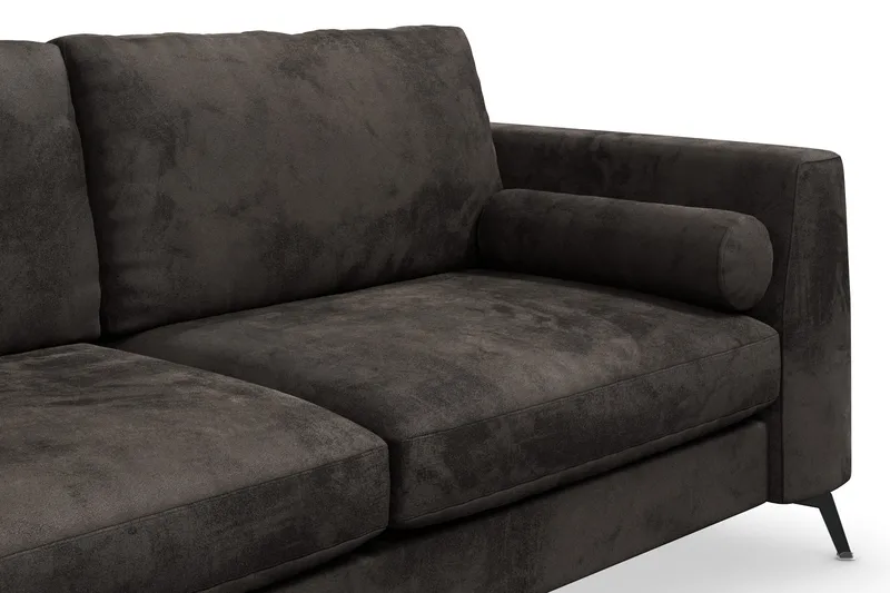 Ocean Lyx 3-sits Soffa - Mörkgrå/Sammet - Möbler - Soffa - Sammetssoffa