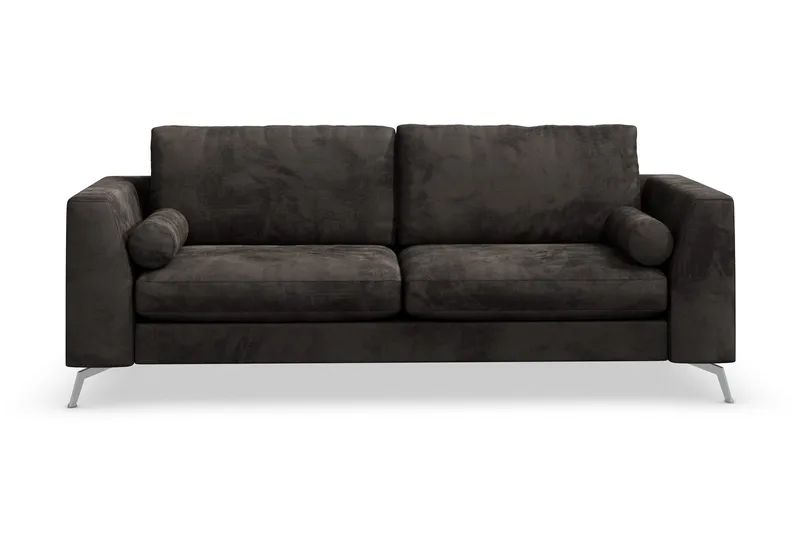 Ocean Lyx 3-sits Soffa - Mörkgrå/Sammet - Möbler - Soffa - Sammetssoffa