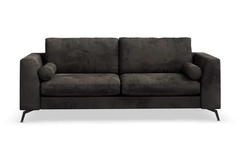Ocean Lyx 3-sits Soffa - Mörkgrå/Sammet - Möbler - Soffa - Sammetssoffa