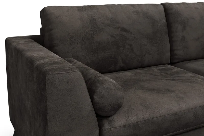 Ocean Lyx 3-sits Soffa - Mörkgrå/Sammet - Möbler - Soffa - Sammetssoffa