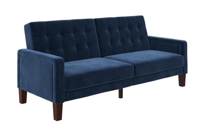 Porter 2-sits Bäddsoffa Sammet/Blå - Dorel Home - Möbler - Soffa - Sammetssoffa