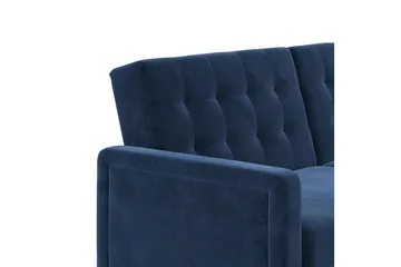 Porter 2-sits Bäddsoffa Sammet/Blå - Dorel Home - Möbler - Soffa - Sammetssoffa