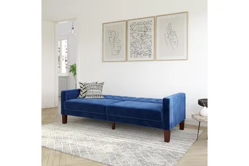 Porter 2-sits Bäddsoffa Sammet/Blå - Dorel Home - Möbler - Soffa - Sammetssoffa