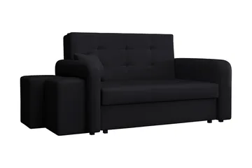 Ramdalen 2-sits Bäddsoffa Vänster - Sammet/Svart - Möbler - Soffa - Bäddsoffa - 2 sits bäddsoffa