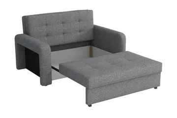 Ramdalen 2-sits Bäddsoffa Vänster - Sammet/Svart - Möbler - Soffa - Bäddsoffa - 2 sits bäddsoffa