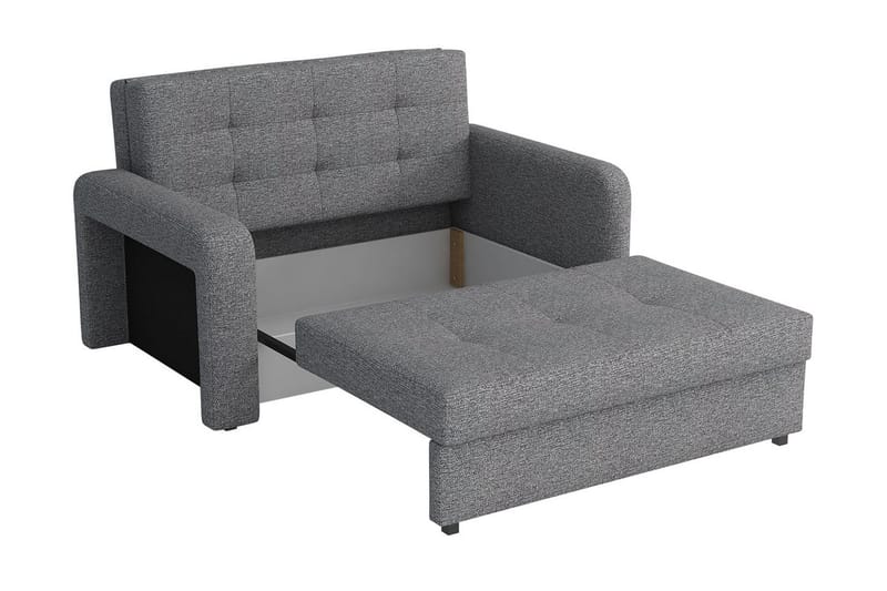 Ramdalen 2-sits Bäddsoffa Vänster - Sammet/Svart - Möbler - Soffa - Bäddsoffa - 2 sits bäddsoffa
