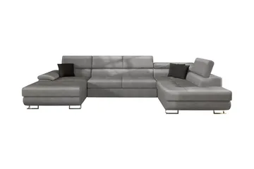 Rycka Hörnsoffa Höger - Grå - Möbler - Soffa - Sammetssoffa