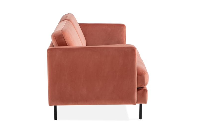 Sammetssoffa Elion 3-sits - Rosa - Sammetssoffa - 3 sits soffa