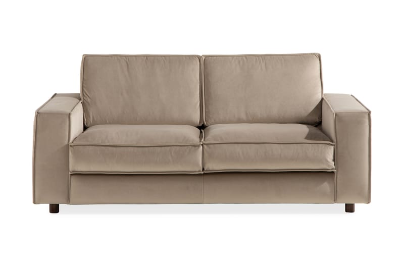 Sammetssoffa Leonora 2-sits - Beige - Sammetssoffa - 2 sits soffa