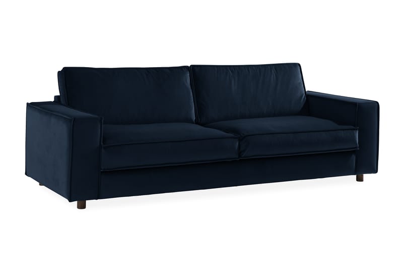 Sammetssoffa Leonora 4-sits - Blå - Möbler - Soffa - Sammetssoffa